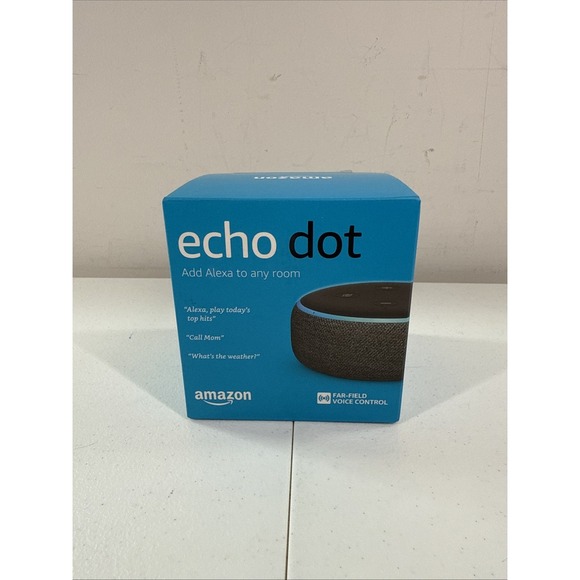 Amazon Echo Dot (3rd Gen) Smart Speaker in Black/Charcoal - *NEW IN SEALED BOX * - Picture 1 of 6